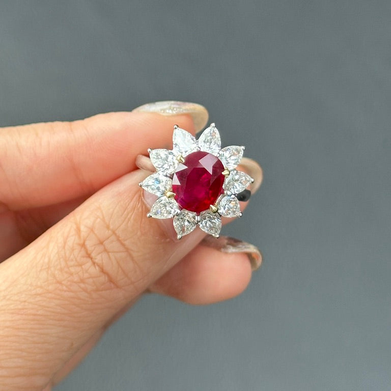 Oval Shape Lab-Grown Ruby