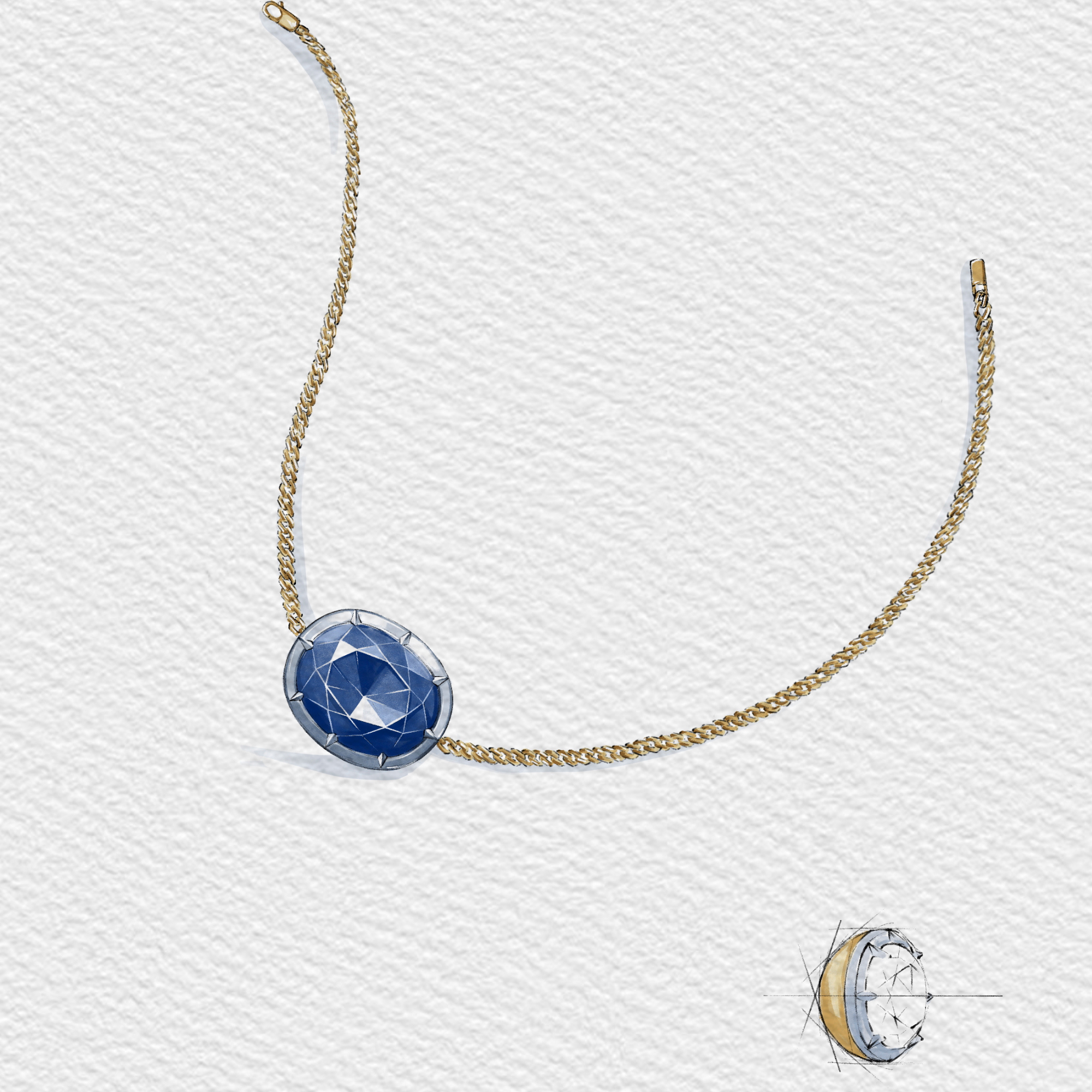 sapphire necklace