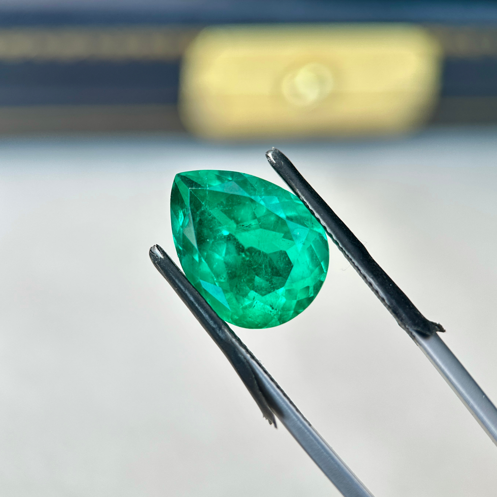 Pear Shape Lab-Grown Emerald