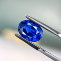 Royal Blue Oval Shape Lab-Grown Sapphire