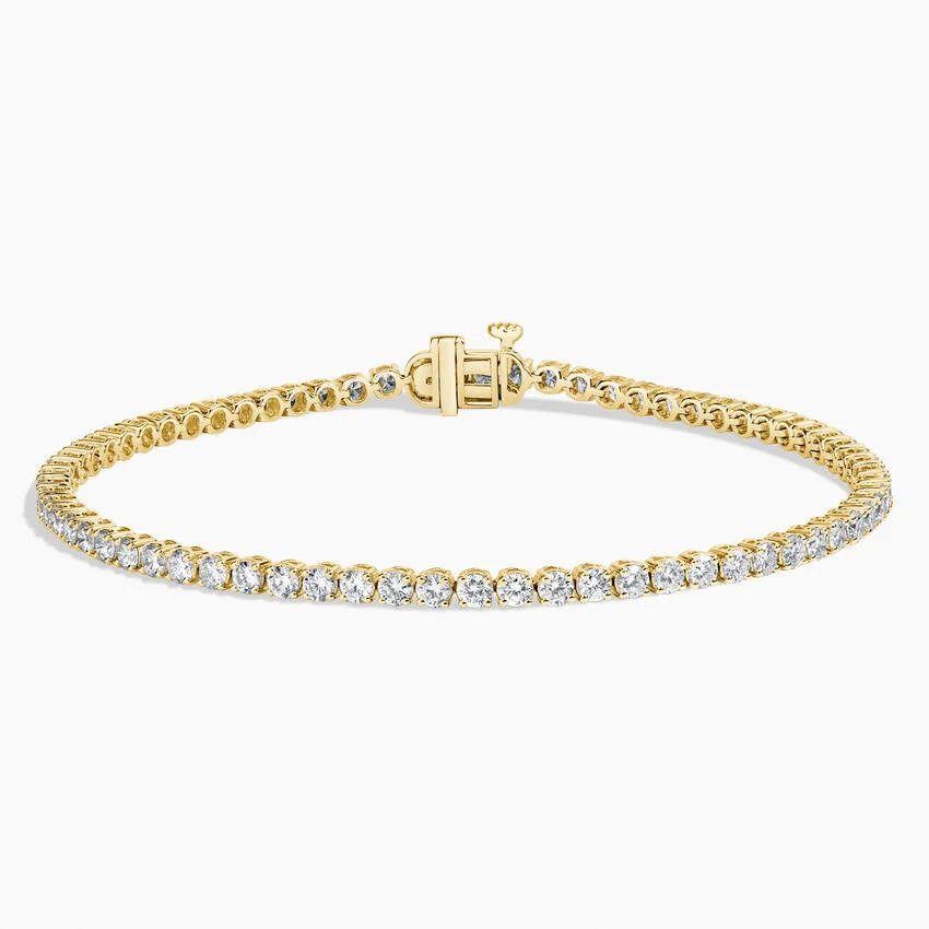 7 in. Certified Lab Diamond Classic Tennis Bracelet (5 ctw) in 14K Yellow Gold