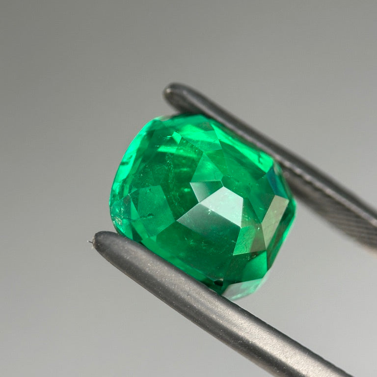 Cushion Cut Lab-Grown Emerald