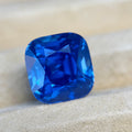 Cornflower Cushion Shape Lab-Grown Sapphire