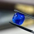 Royal Blue Cushion Shape Lab-Grown Sapphire